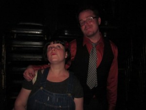 Me and SATURDAY WRITE FEVER co-founder Stuart Bousel. (He's the good-looking one, and I'm the one in the overalls.)